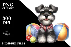 Cute Miniature Schnauzer PNG Product Image 2