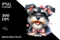 Cute Miniature Schnauzer PNG Product Image 2