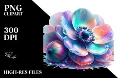 anemone made of transparent glass PNG Product Image 1