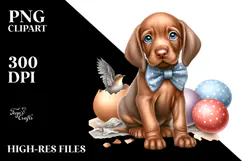 Watercolor Baby Vizsla JPEG Product Image 2