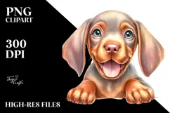 Watercolor Baby Vizsla JPEG Product Image 2