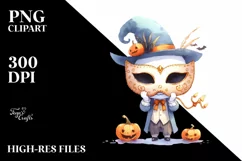 Funny Masquerade Haloween Clipart PNG Product Image 3
