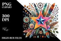 Colorful Boho Star PNG Product Image 2