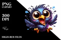 Colorful Dancing Baby Raven Clipart Product Image 3