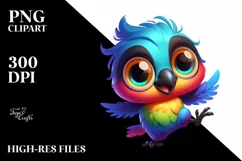 Colorful Dancing Baby Raven Clipart Product Image 3