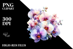 Watercolor Colorful Orchid Glossy Product Image 2