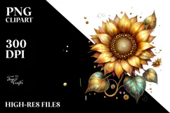 Sunflower Made of , Colorful PNG Product Image 2