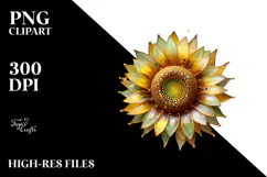 Sunflower Made of , Colorful PNG Product Image 2