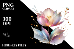 Shiny Tulip with Golden Frame PNG Product Image 2