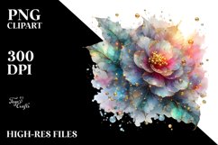 Abstract Shiny Begonia | Clipart Product Image 3