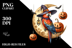 Watercolor Parrot for Halloween PNG Product Image 2