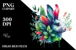 Abstract Vibrant Bunny made of , PNG Product Image 3