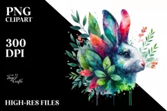 Abstract Vibrant Bunny made of , PNG Product Image 3