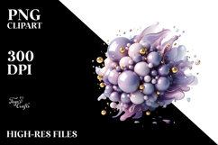 Abstract Glossy Lilac Material PNG Product Image 2