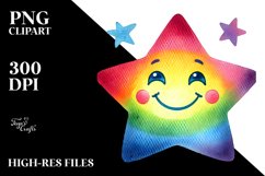 Colorfull Smiling Star PNG Product Image 2