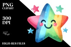 Colorfull Smiling Star PNG Product Image 2