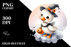 Cute Baby Swan Dressed for Halloween, Transparent PNG Product Image 2
