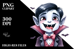 Funny Vampire White Background PNG Product Image 2