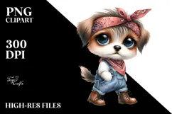 Happy Caricature-Like Bandana Clipart Product Image 2