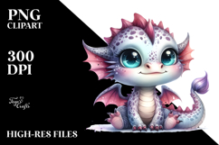 Cute Baby Dragon Sitting in Moon Product Image 2