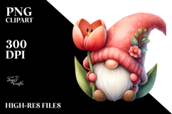 Cute Watercolor Tulip PNG Product Image 2