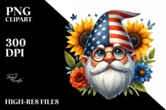 Gnome Portrait Wearing es | Sublimation | Clipart Product Image 1