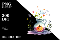Simple Funny Haloween Clipart with MAGIC POTION PNG Product Image 2