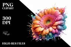 Detailed Glossy Gerbera Transparent PNG Product Image 3