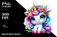 Cute Baby Unicorn Funny PNG Product Image 1