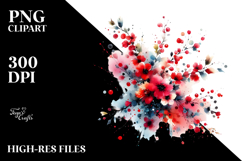 Small Red Flowers Clipart Product Image 2