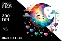 Simple Smiling Half Moon PNG Product Image 2
