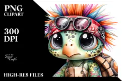 Baby Turtle Punk PNG Product Image 2