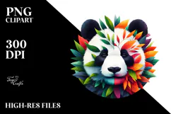 Abstract Panda Plant Leaves PNG Product Image 2