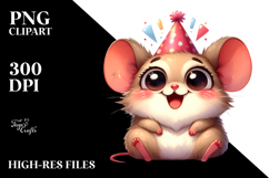 Excited Mouse with Party Hat Product Image 2