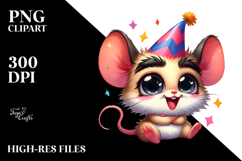 Excited Mouse with Party Hat Product Image 2