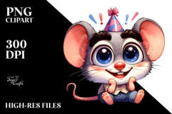 Excited Mouse with Party Hat Product Image 2