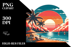 Retro Beach Sunset Tumbler Product Image 2