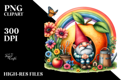 Gnome House Fruit Rainbow Clipart Product Image 2