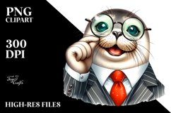 Funny Seal Suit Retro es | Clipart Product Image 1