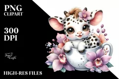 Hummingbird Cup Floral BabyUnicrn | Sublimation | Clipart Product Image 3