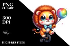 Goofy Baby Lion with Tiny Bowtie PNG Product Image 2