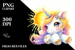 Cute Baby Unicorn from Golden Sun | Clipart Product Image 1