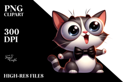 Cute Cross-Eyed Cat with Bow Tie Product Image 2