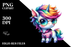 Cute Vibrant Unicorn Episode Drawing PNG Product Image 2