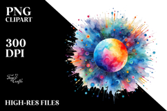Colorful Sun Abstract Clipart Product Image 2