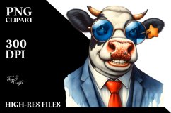 Funny Cow Suit Retro es | Clipart Product Image 1
