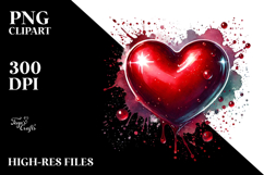 Red Glossy Heart PNG Product Image 2