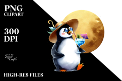 Funky Penguin in Beachwear, Transparent PNG Product Image 2