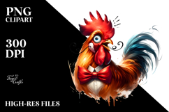 Sarcastic Chicken with Bow Tie, Artwork Product Image 2