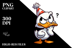 Cute Cartoon Duck with Sarcastic Side-Eye PNG Product Image 2